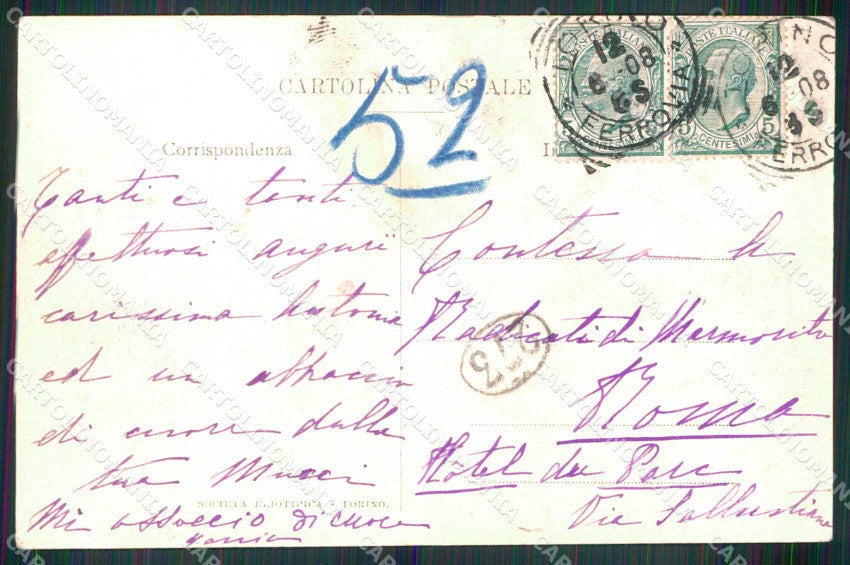 Torino Città Sulle Rive del Po Barche cartolina MZ9210 – retro