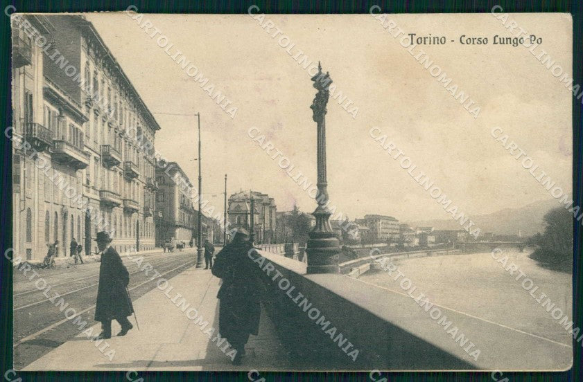 Torino Città Corso Lungo Po SCOLLATA cartolina MZ9217 – fronte