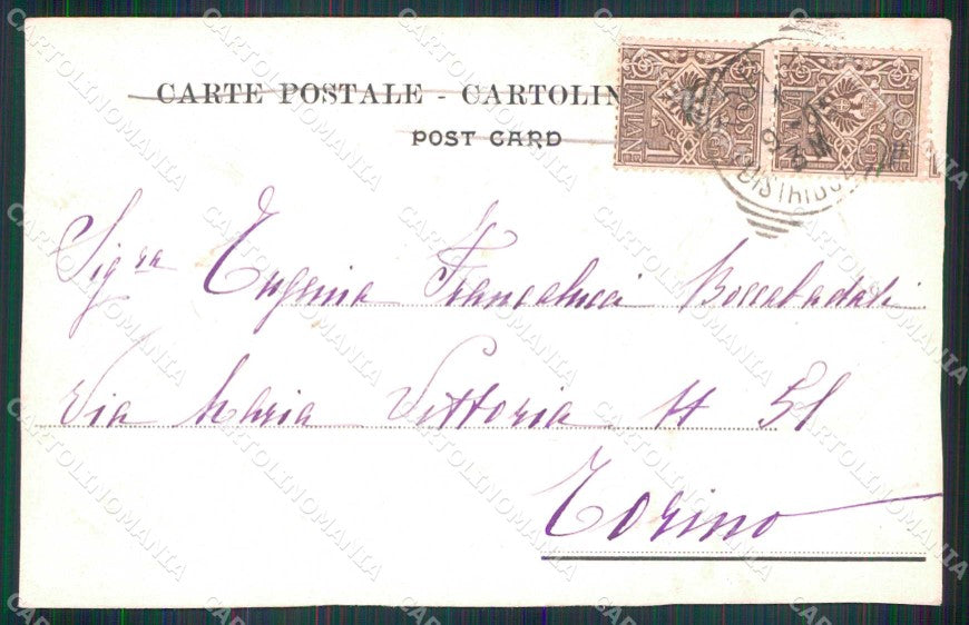 Torino Città Monumento Garibaldi Corso Lungo Po cartolina MZ9225 – retro