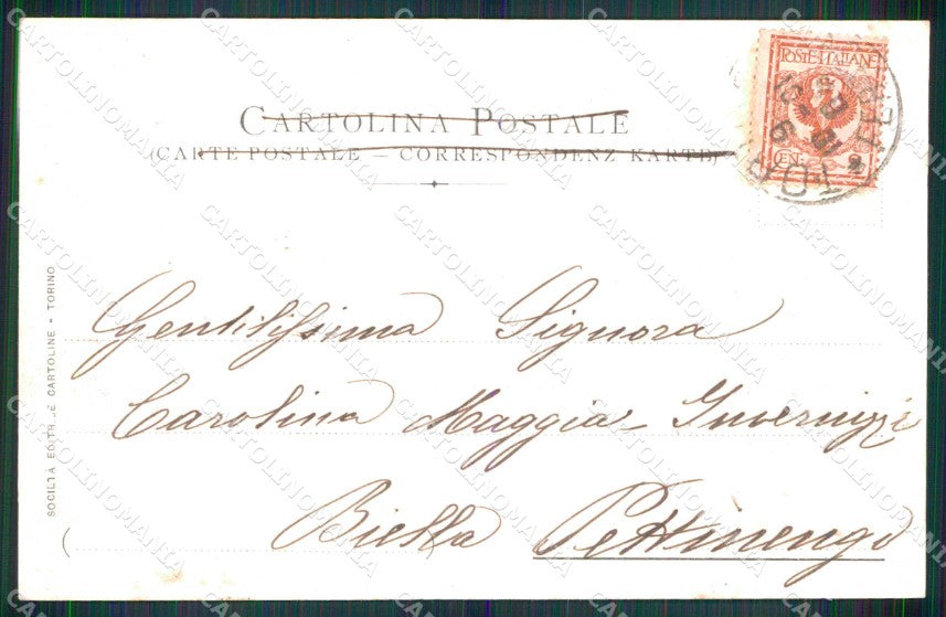 Torino Città Gran Madre di Dio Monte Cappuccini Ponte sul Po cartolina MZ9262 – retro