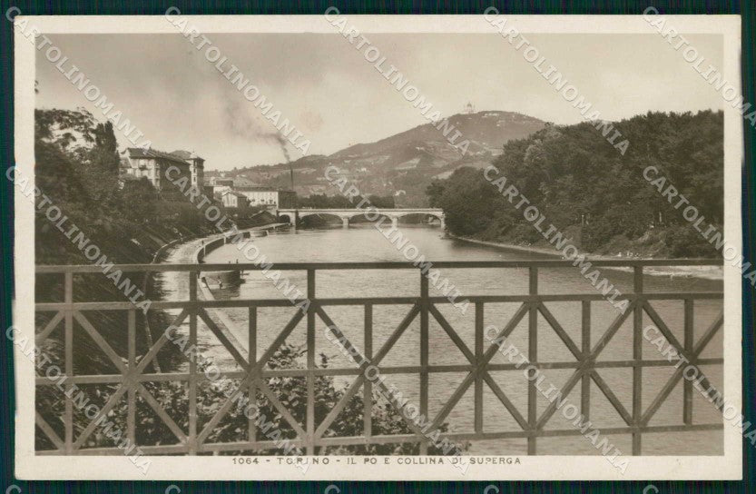 Torino Città Fiume Po Collina Superga Foto cartolina MZ9273 – fronte