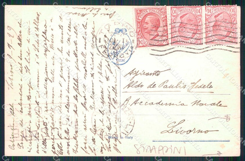 Torino Città Monte dei Cappuccini STRAPPINI Foto cartolina MZ9276 – retro