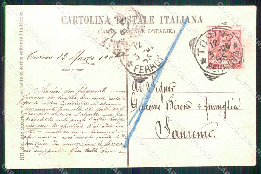 Torino Città Saluto da Villaggio Castello Medioevale cartolina MZ9340 – retro