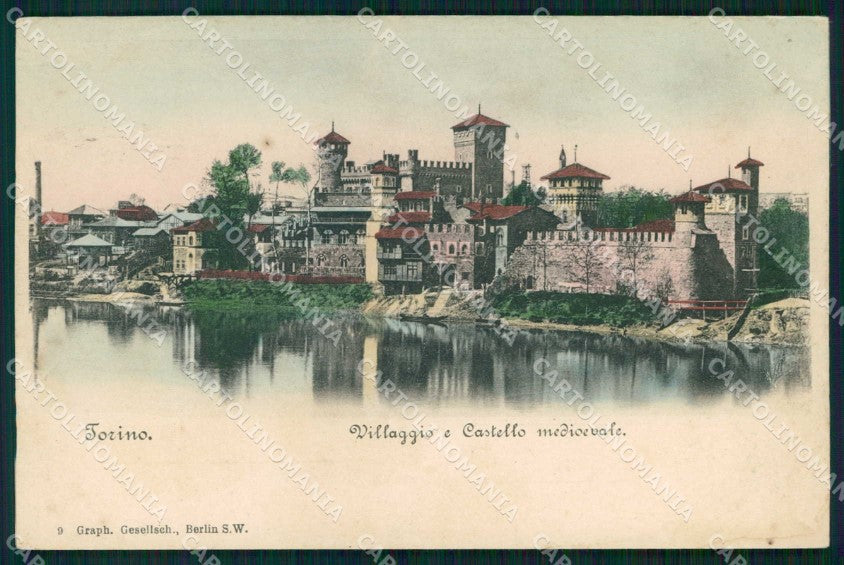 Torino Città Villaggio Castello Medioevale cartolina MZ9342 – fronte