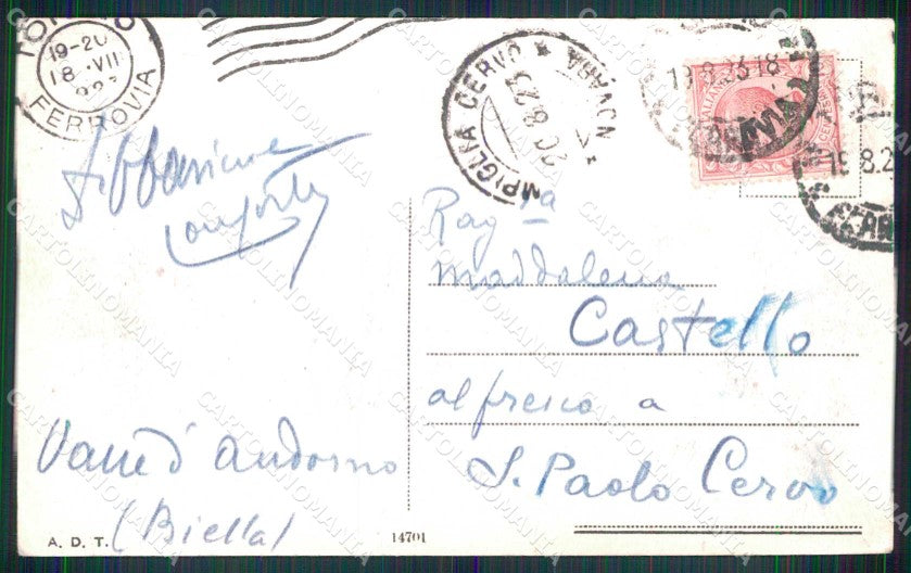 Torino Città Castello Medioevale Barche cartolina MZ9343 – retro