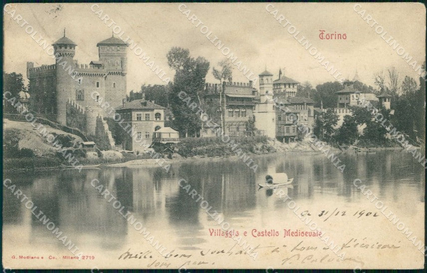 Torino Città Villaggio Castello Medioevale Modiano 2719 cartolina MZ9350 – fronte
