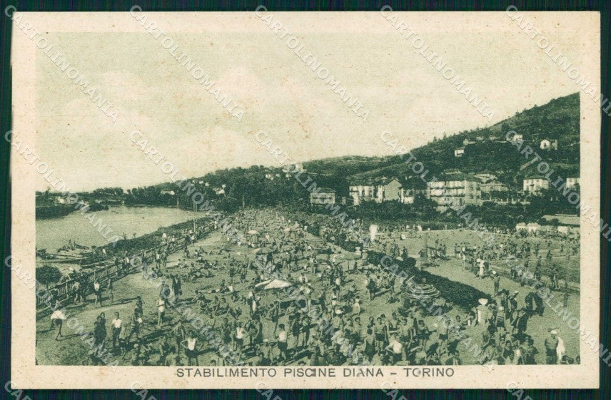 Torino Città Stabilimento Piscine Diana cartolina MZ9357 – fronte