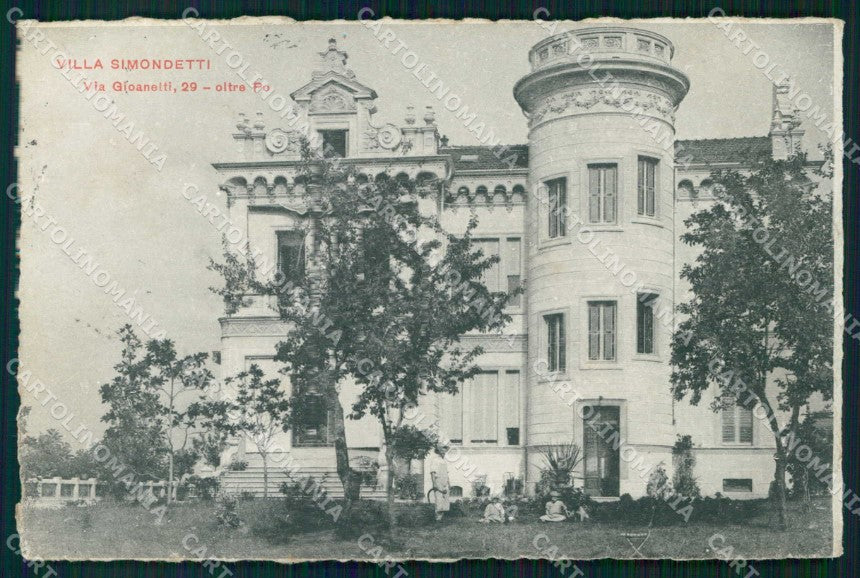 Torino Città Villa Simondetti Via Gioanetti cartolina MZ9372 – fronte
