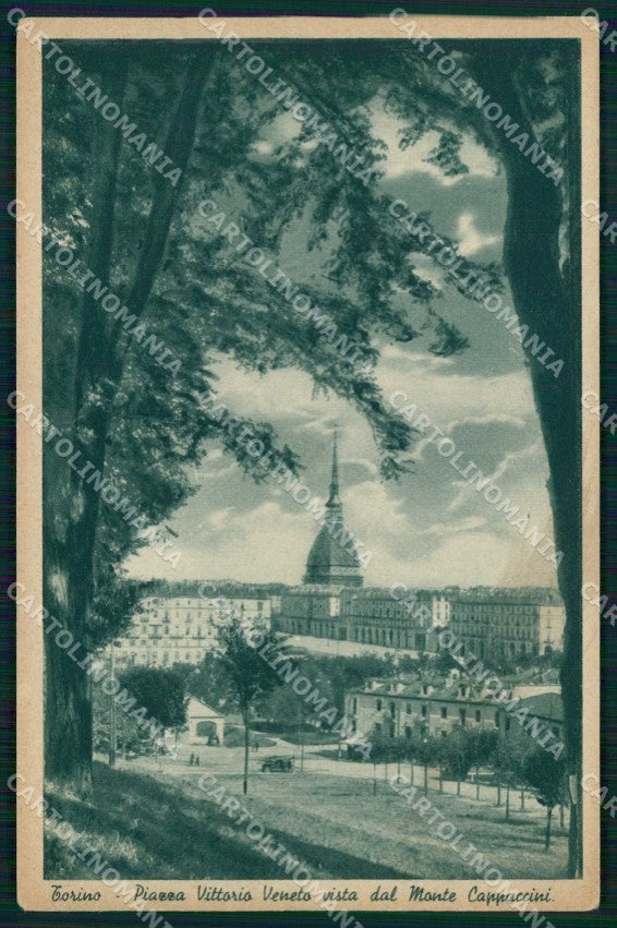 Torino Città Piazza Vittorio Veneto dal Monte dei Cappuccini cartolina MZ9378 – fronte