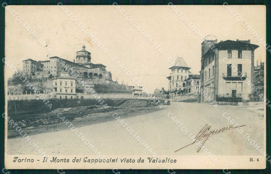 Torino Città Monte dei Cappuccini da Valsalice cartolina MZ9406 – fronte