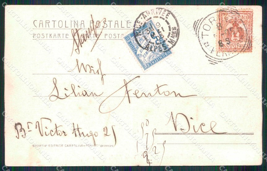 Torino Città Monte dei Cappuccini da Valsalice cartolina MZ9406 – retro