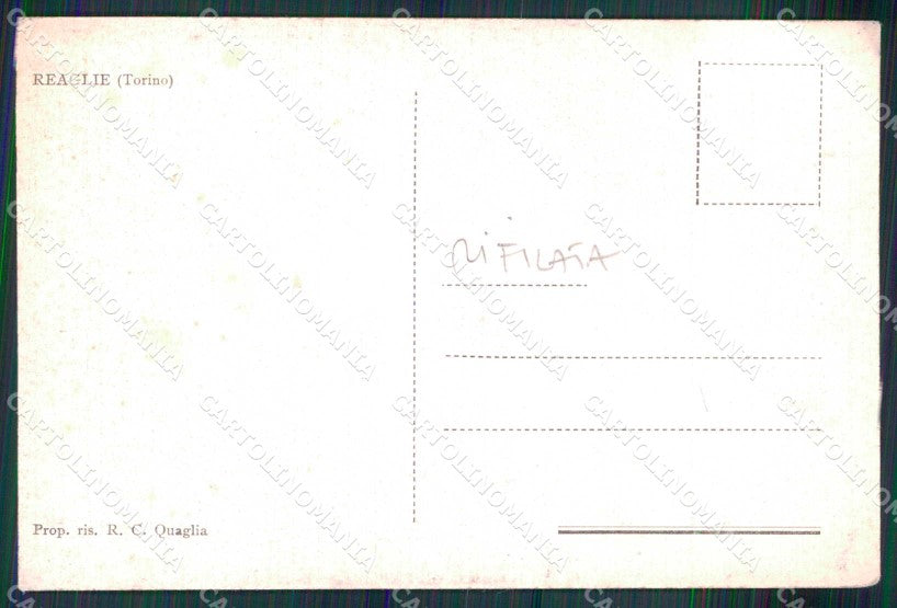 Torino Città Reaglie Panorama RIFILATA cartolina MZ9439 – retro