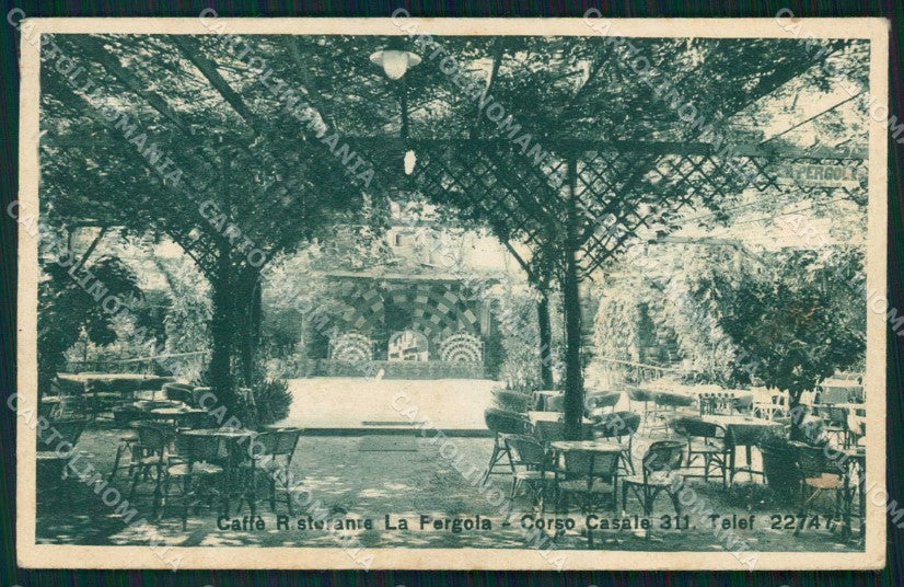 Torino Città Corso Casale Caffè Ristorante la Pergola PIEGA cartolina MZ9449 – fronte