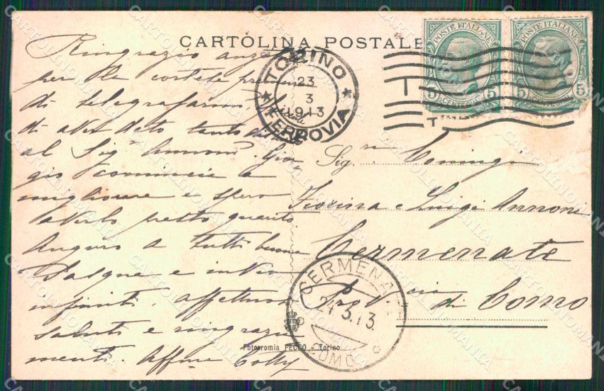 Torino Città Canale Michelotti cartolina MZ9461 – retro
