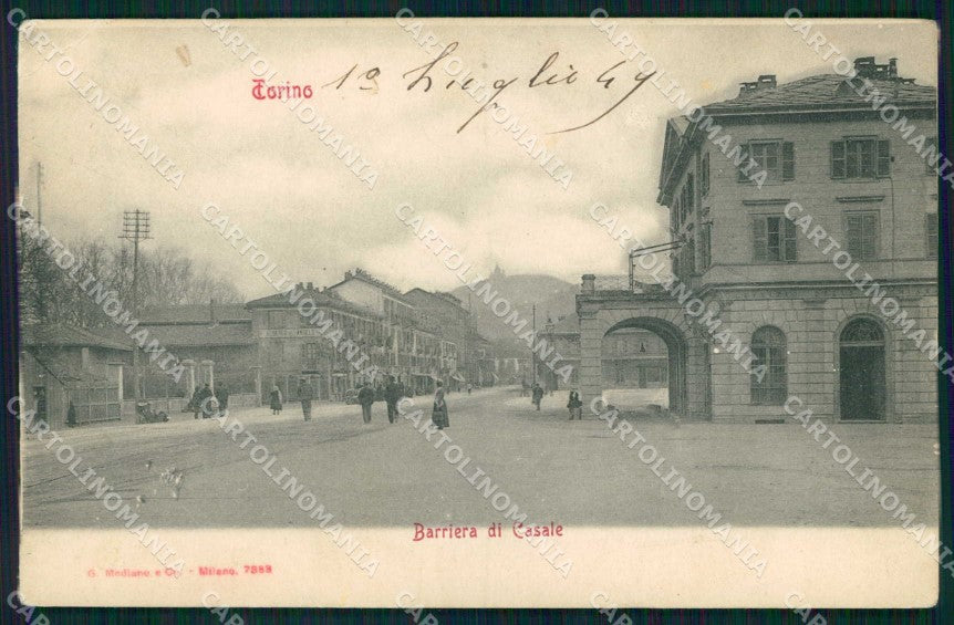 Torino Città Barriera di Casale Modiano 7888 PIEGA ABRASA cartolina MZ9476 – fronte
