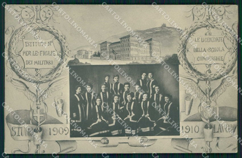 Torino Città Istituto Nazionale Figlie Militari PIEGA Foto cartolina MZ9507 – fronte