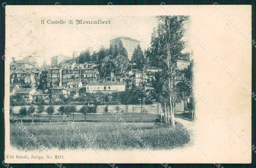 Torino Moncalieri Veduta del Castello Kunzli 2176 cartolina MZ9514 – fronte