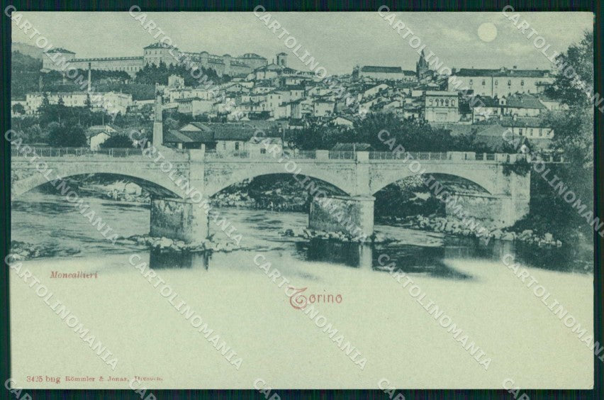Torino Moncalieri Panorama Chiaro di Luna Rommler 8425 cartolina MZ9516 – fronte
