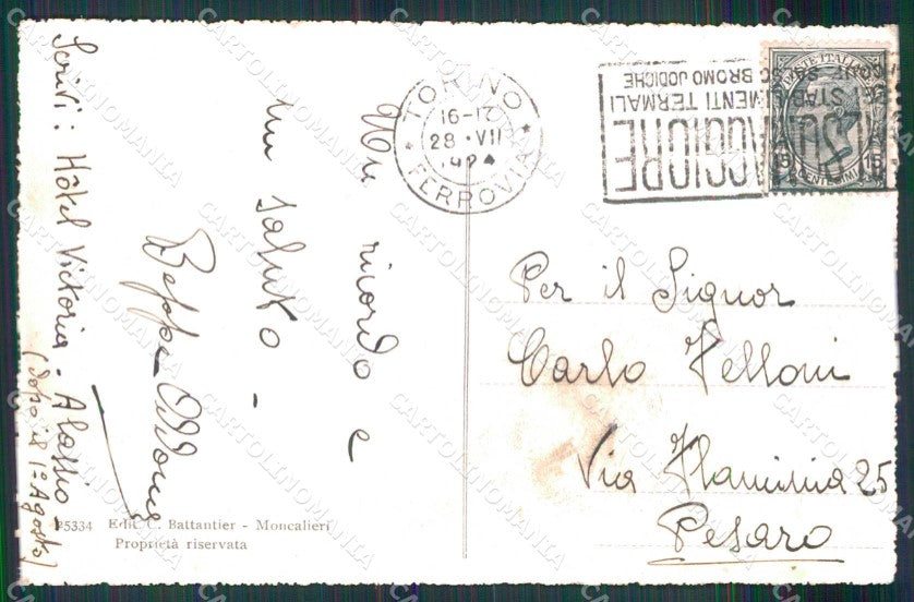 Torino Moncalieri Castelvecchio Ruderi cartolina MZ9519 – retro