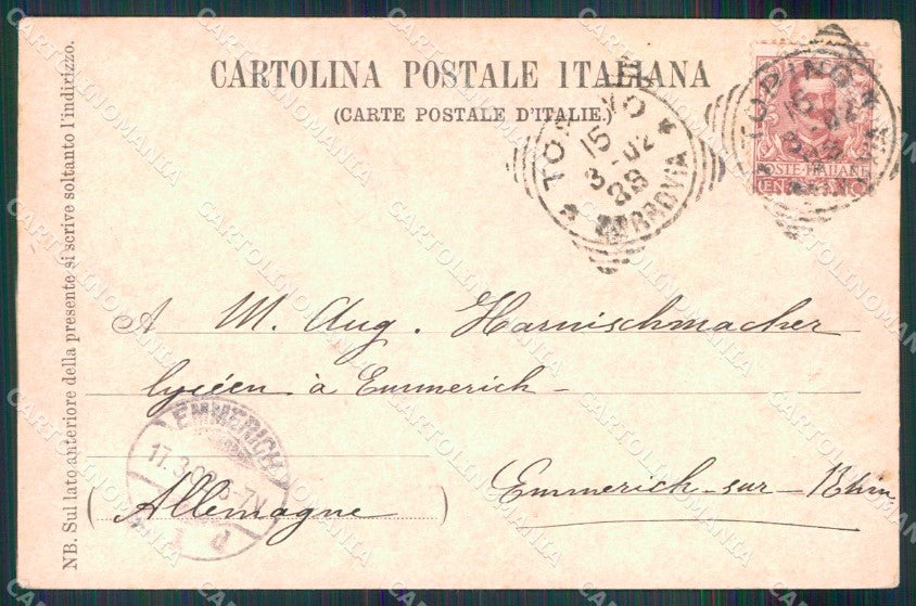 Torino Moncalieri Castello Reale Parte del Borgo cartolina MZ9520 – retro