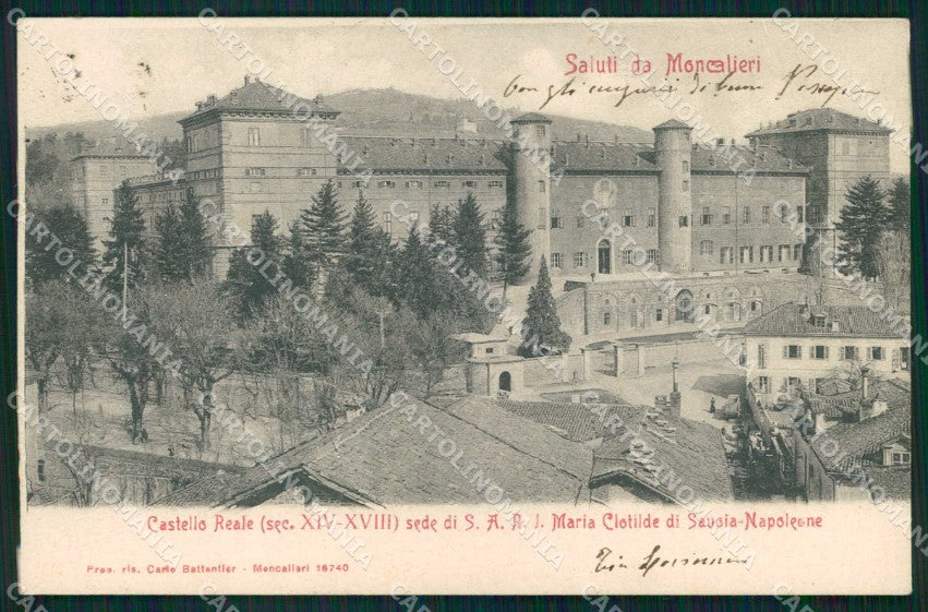 Torino Moncalieri Saluti da Castello Reale cartolina MZ9523 – fronte