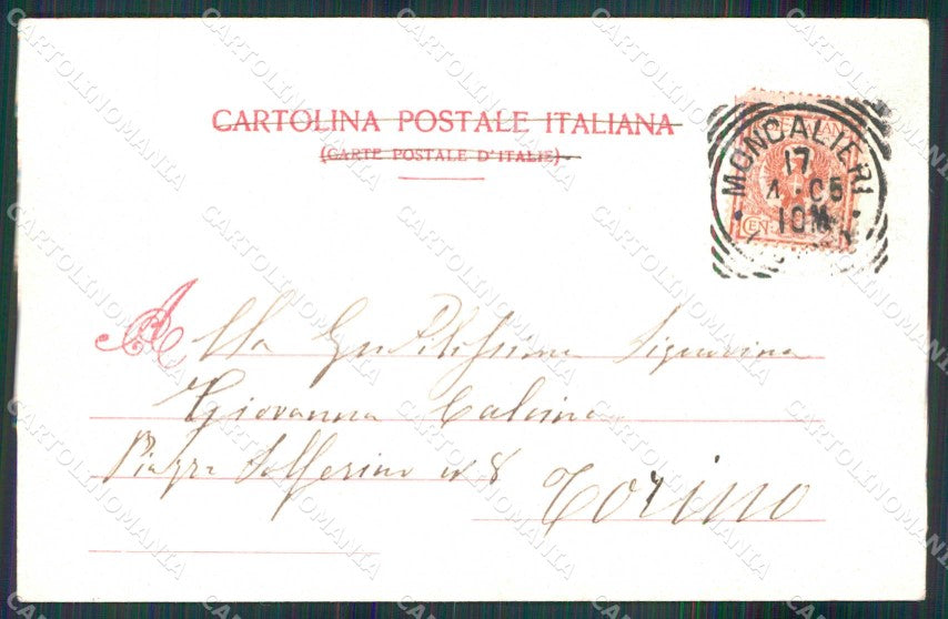Torino Moncalieri Saluti da Castello Reale cartolina MZ9523 – retro