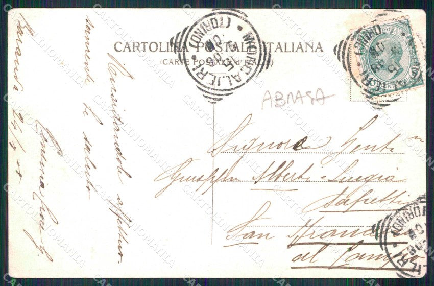 Torino Moncalieri Piazza Vittorio Emanuele II ABRASA cartolina MZ9535 – retro