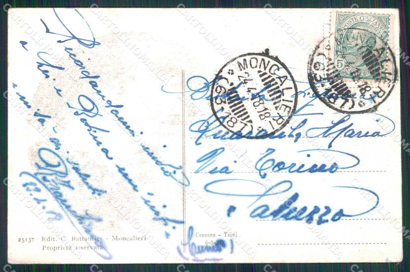 Torino Moncalieri Castel Vecchio cartolina MZ9540 – retro