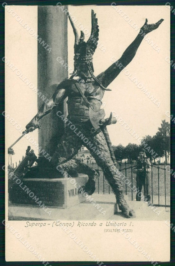 Torino Città Superga Monumento Ricordo Umberto I cartolina MZ9549 – fronte
