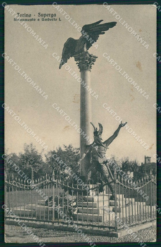 Torino Città Superga Monumento Ricordo Umberto I Brunner 12207 cartolina MZ9551 – fronte