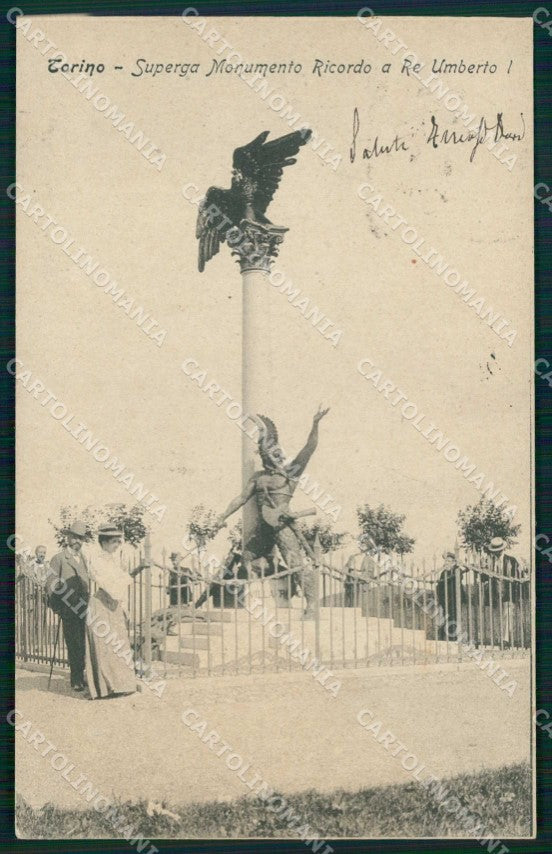 Torino Città Superga Monumento Ricordo Umberto I cartolina MZ9552 – fronte