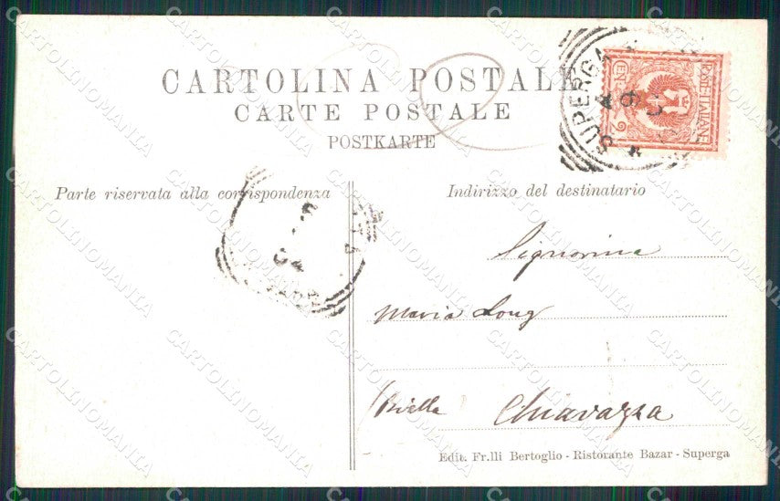 Torino Città Superga Monumento Ricordo Umberto I cartolina MZ9552 – retro
