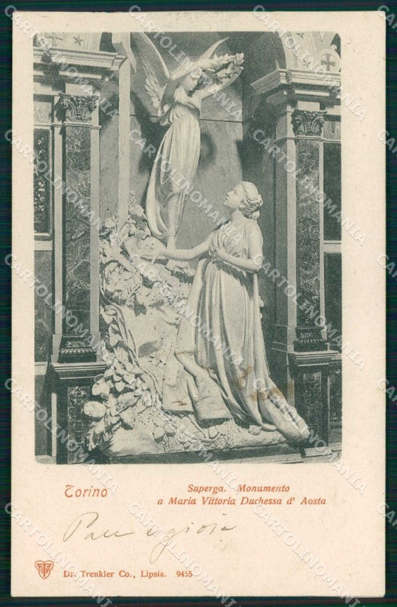 Torino Città Superga Monumento Maria Vittoria Trenkler 9455 cartolina MZ9553 – fronte