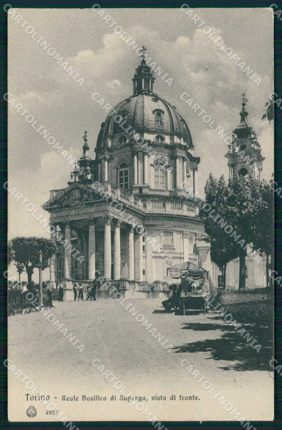 Torino Città Superga Vista Frontale Basilica Brunner 4667 cartolina MZ9563 – fronte