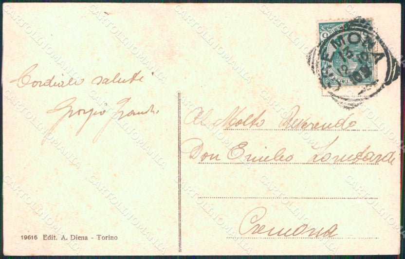 Torino Città Superga Basilica cartolina MZ9566 – retro