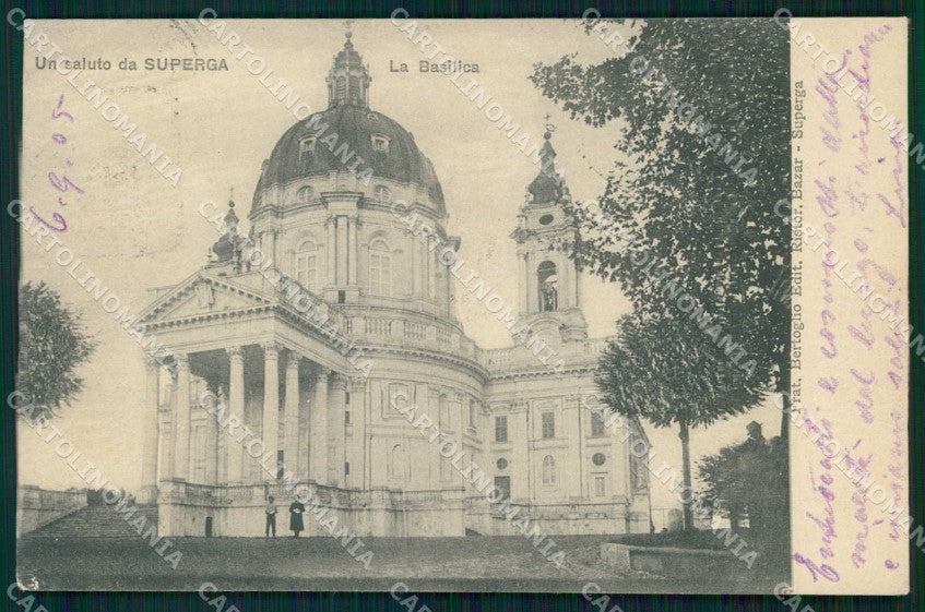 Torino Città Saluto da Superga Basilica cartolina MZ9567 – fronte