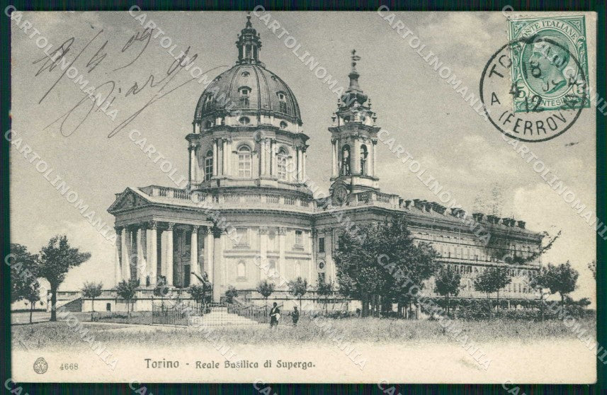 Torino Città Superga Reale Basilica Brunner 4668 cartolina MZ9572 – fronte