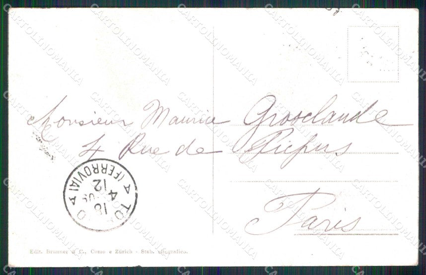 Torino Città Superga Reale Basilica Brunner 4668 cartolina MZ9572 – retro