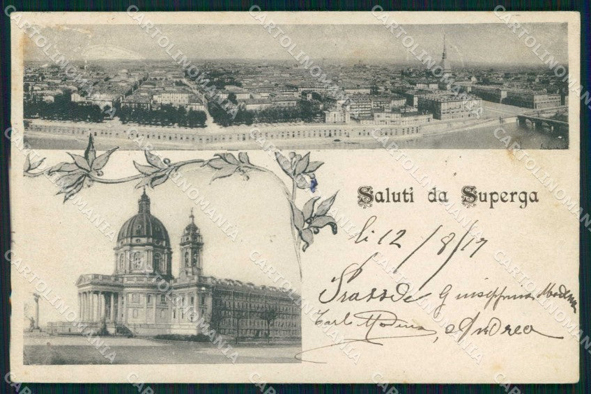 Torino Città Saluti da Superga Basilica cartolina MZ9586 – fronte