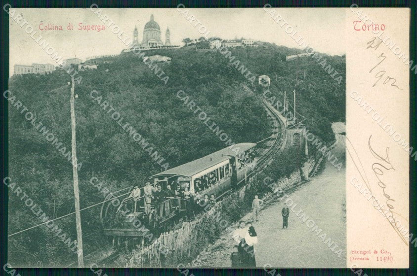 Torino Città Superga Collina Funicolare Stengel 11490 cartolina MZ9593 – fronte