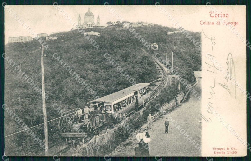 Torino Città Superga Collina Funicolare Stengel 11490 cartolina MZ9594 – fronte