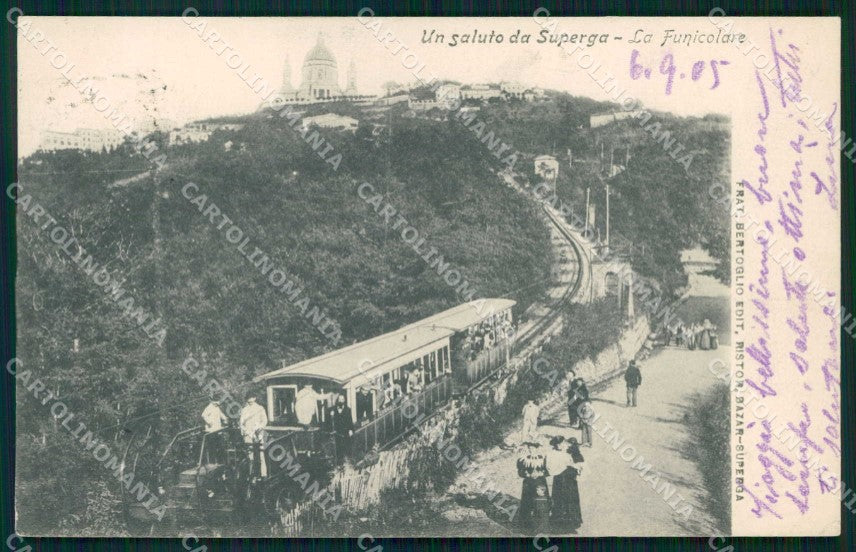 Torino Città Saluto da Superga Funicolare cartolina MZ9595 – fronte