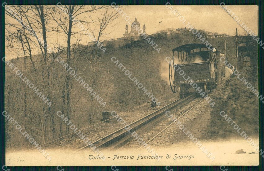 Torino Città Superga Ferrovia Funicolare cartolina MZ9599 – fronte