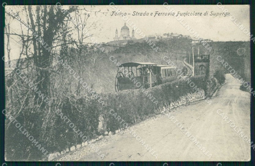 Torino Città Superga Strada Ferrovia Funicolare cartolina MZ9600 – fronte