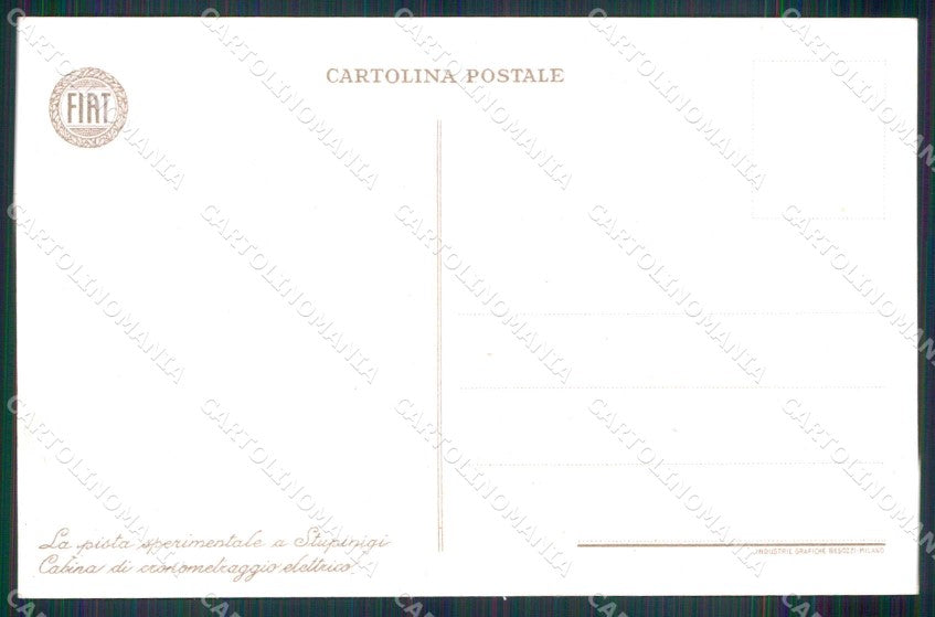 Torino Città Stupinigi Pista Sperimentale Cabina Cronometraggio cartolina MZ9622 – retro