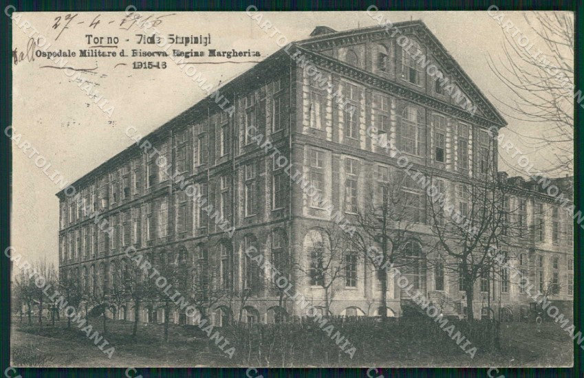 Torino Città Viale Stupinigi Ospedale Militare TRACCE UMIDO cartolina MZ9647 – fronte