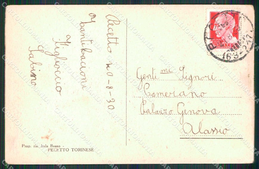 Torino Città Pecetto Piazza Nuova Villa Triulzi cartolina MZ9660 – retro