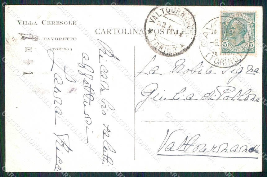 Torino Città Villa Ceresole cartolina MZ9668 – retro