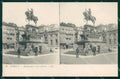 Torino Città Monumento Carlo Alberto Stereoview cartolina MZ9696 – fronte