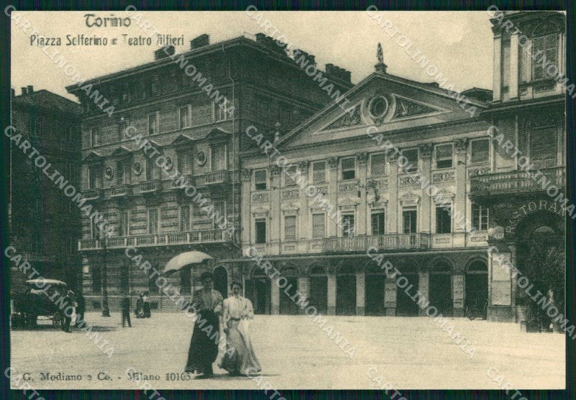 Torino Città Piazza Solferino Teatro Castaldo RIPRODUZIONE cartolina MZ9714 – fronte